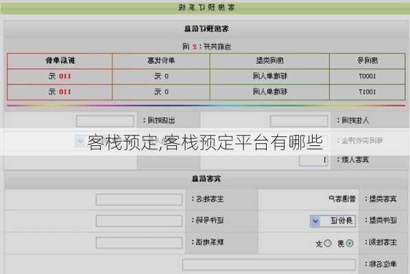 客栈预定,客栈预定平台有哪些