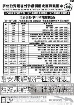 西安康辉旅行社报价表,西安康辉旅行社报价表一日游