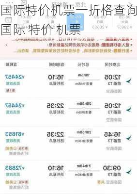 国际特价机票一折格查询,国际 特价 机票