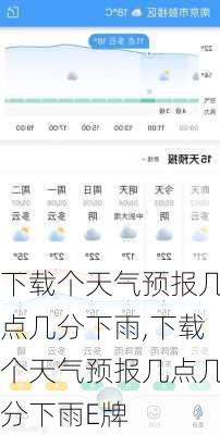 下载个天气预报几点几分下雨,下载个天气预报几点几分下雨E牌