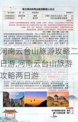 河南云台山旅游攻略二日游,河南云台山旅游攻略两日游