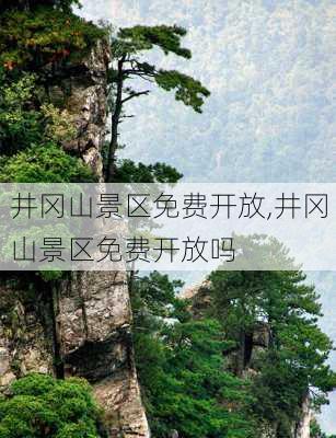 井冈山景区免费开放,井冈山景区免费开放吗