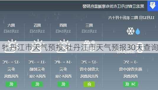 牡丹江市天气预报,牡丹江市天气预报30天查询