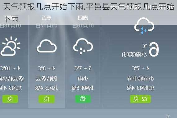 天气预报几点开始下雨,平邑县天气预报几点开始下雨