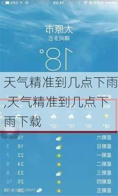 天气精准到几点下雨,天气精准到几点下雨下载