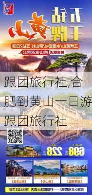 跟团旅行社,合肥到黄山一日游跟团旅行社