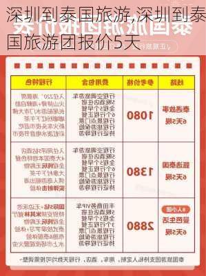 深圳到泰国旅游,深圳到泰国旅游团报价5天