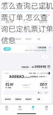怎么查询已定机票订单,怎么查询已定机票订单信息